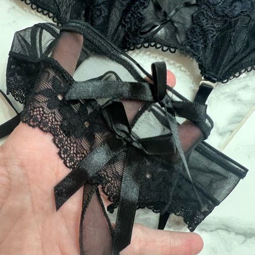 Corset and lingerie new, black, size 34/XS