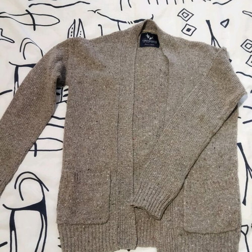 Funky Buddha cardigan M/L like new, wool blend, beige and brown
