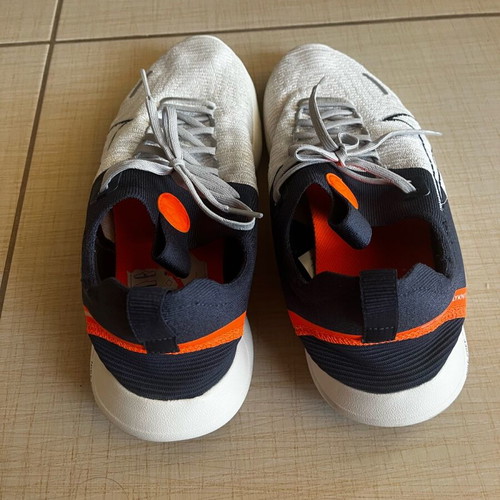 Nike Free RN by You 44 like new, white and blue athletic shoes