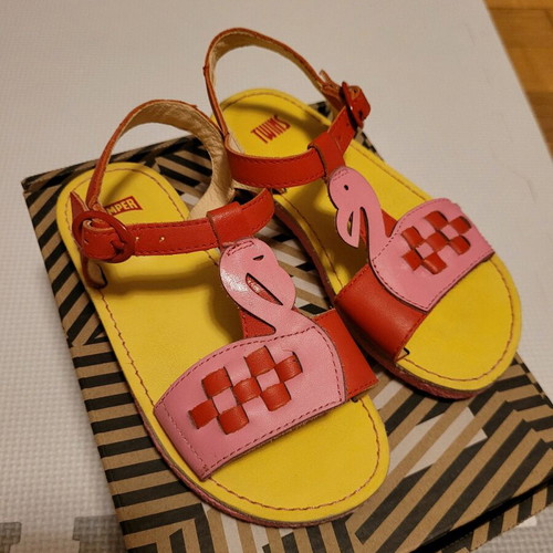 Camper Kids Sandals like new, red/fuchsia, size 27
