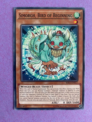Yu-Gi-Oh! Card Simorgh, Bird of Beginning like new