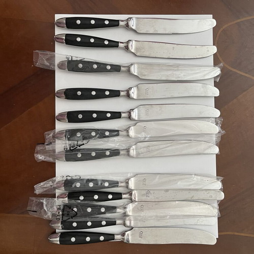 Cutlery set stainless steel new, 12 knives and 12 forks