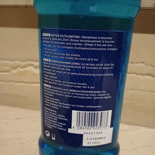 Oral B mouthwash pack of 3, unopened, expired date
