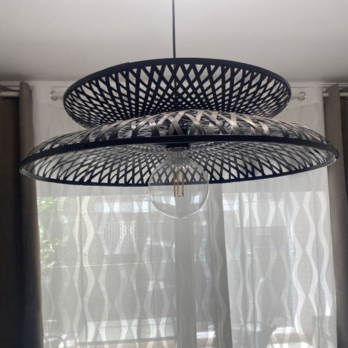 Set of 4 ceiling lights like new, Boho and industrial style