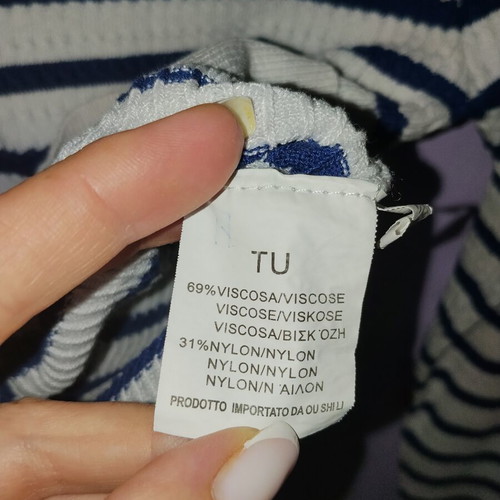 Acne Studios striped top like new, blue and white rib fabric