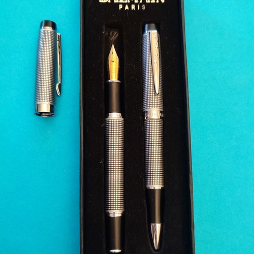 Balmain Paris pen and ballpoint gift set new, black ink