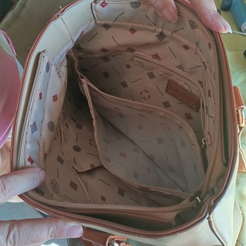 Doca shoulder bag beige, 30 cm height, like new