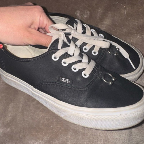 Vans leather athletic shoes like new, size 37, black