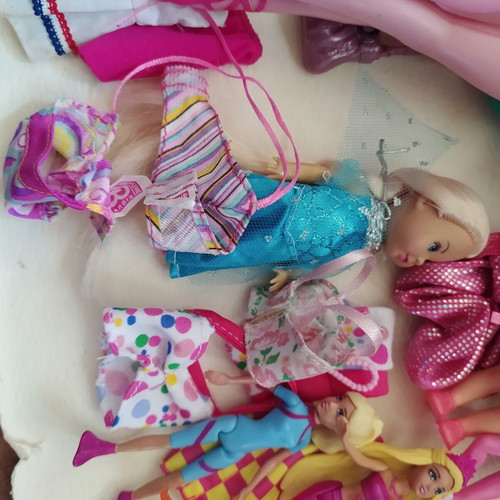 Barbie, Chelsea, Anlily dolls set with stroller and accessories