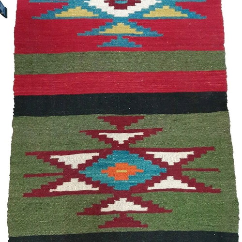 Vintage Bulgarian Chiprovtsi Wool Rug used, 206×71 cm