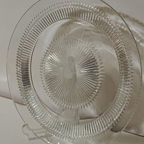 Crystal wedding cake platter like new, 32 cm