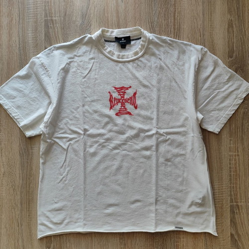 Represent MH T-Shirt V2 Ash White Size L Oversized