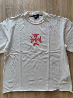 Represent MH T-Shirt V2 Ash White Size L Oversized