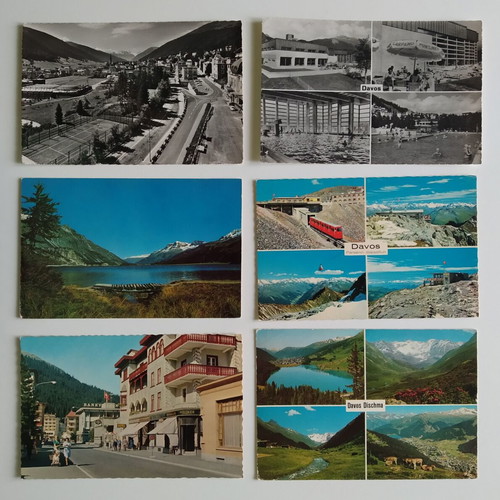 PACKAGE WITH 80 VINTAGE POSTCARDS FROM SWITZERLAND