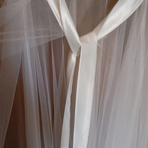 Tulle Tunic white with satin ribbon one size new