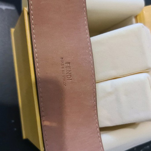 Fendi leather bracelet cuff new, brown