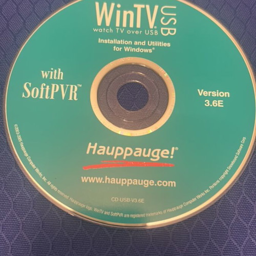 Win TV SoftPVR CD new by Hauppauge