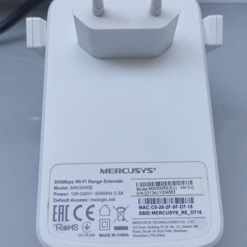 Wi-Fi Extender Mercusys MW300RE like new 300Mbps