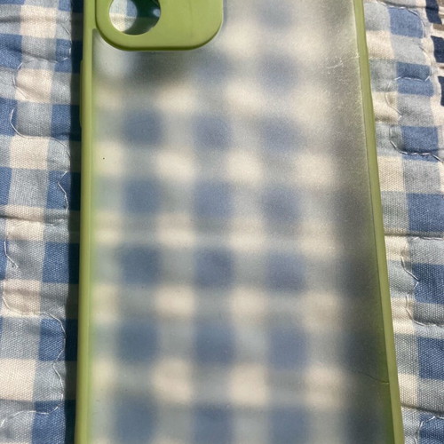 iPhone 12 case like new, green translucent lightweight