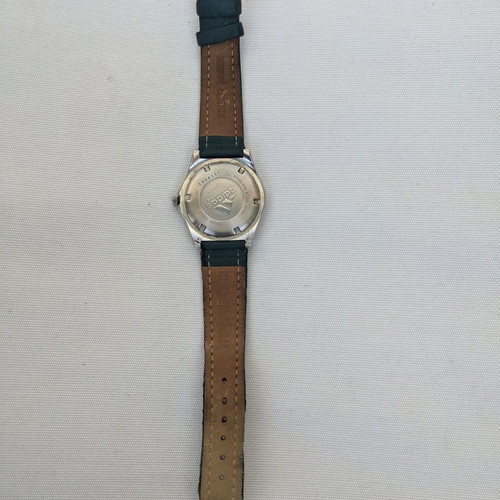 Adidas men's watch used with green leather strap