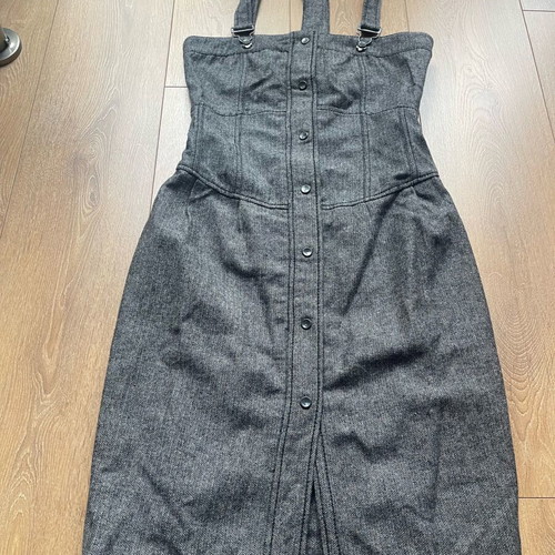 Firetrap midi wool dress like new, grey, salopette style