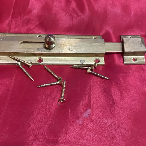 Solid brass safety bolt new with screws