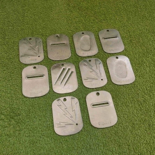 X-Men Marvel metal tags used, set of 10 collectible dog tags