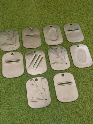 X-Men Marvel metal tags used, set of 10 collectible dog tags