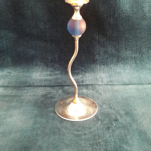 Silver-plated candlestick like new without damage