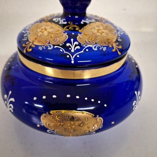 Bohemia fondantière used crystal with 24k gold and hand painting