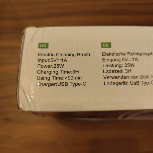 Electric cleaning brush wireless with 9 heads and handle new