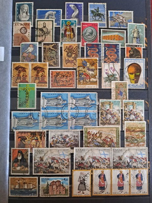 Greek Stamps Used Set 46 From 1967-1972