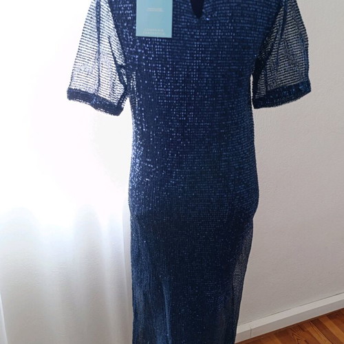 Compania Fantastica long formal dress with sequins new, blue