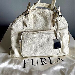 Γυναικεία τσάντα, FURLA, δερμάτινη, άσπρου χρώματος.