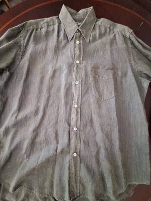 Replay linen shirt XL used, dark olive green