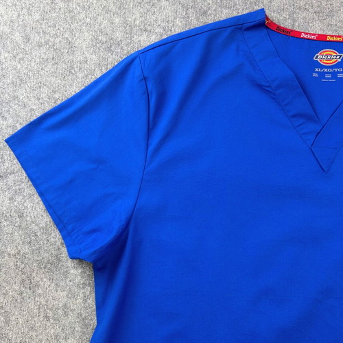 Dickies Medical Scrub Unisex Workwear Top Blue XL New