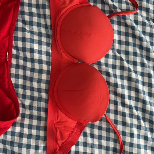 Sugarfree Bikini Push Up Top and Brazilian Bottom Like New, Red