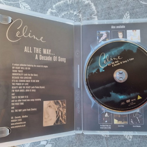 Celine Dion All The Way... A Decade Of Song & Video DVD like new, pop