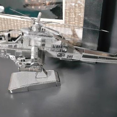 AH-64 Apache metal 3D puzzle model, 2 sheets