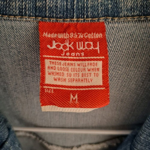 Jook Way denim jacket used, blue, blazer style with buttons