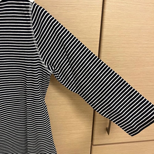 Vintage striped 3/4 sleeve blouse new, size M