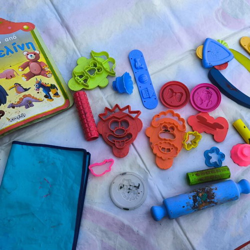 Water Drawing Mat with Playdough Tools for Kids