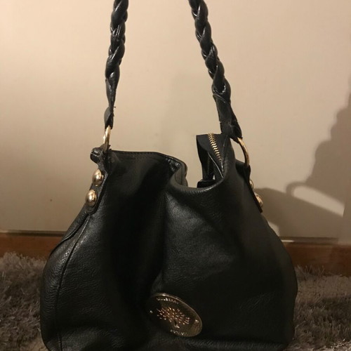 Mulberry shoulder bag used, black, vegan leather