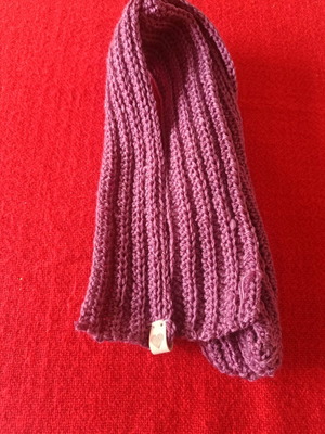 Narrow handmade scarf new purple