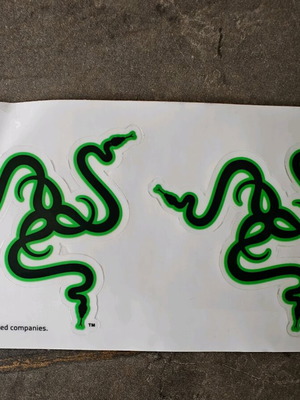 Razer Logo stickers new, set of 2 pieces