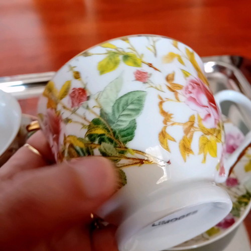 Limoges cups with saucers like new, set of two