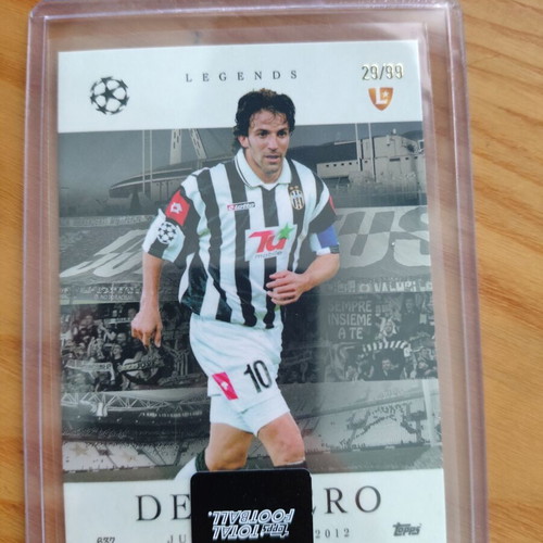 Topps Total Football Alessandro Del Piero Juventus Legends card like new, limited 99