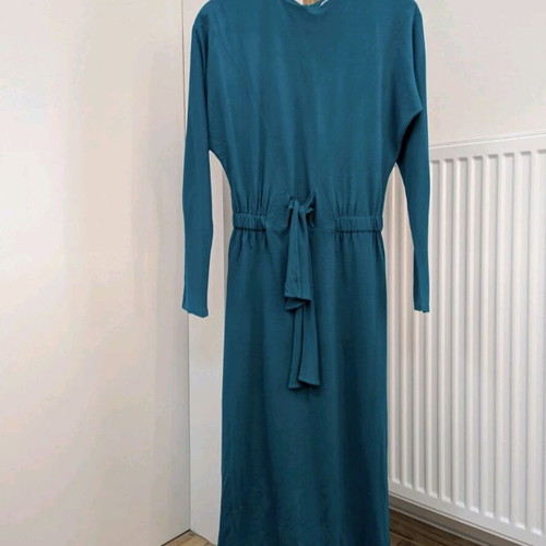 Vintage 80s dress used, green, size M
