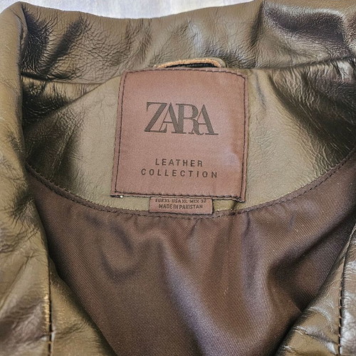 Leather jacket Zara like new, vintage limited edition men's