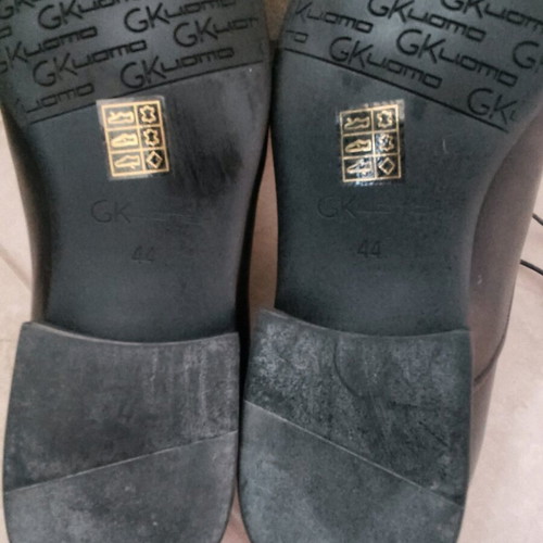 GK Uomo men's shoes new, black, size 44, moccasins